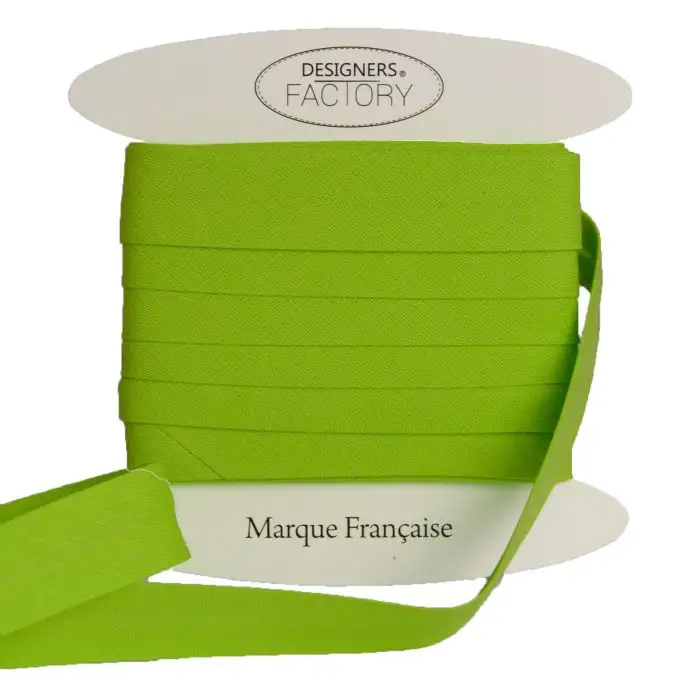 Nastri in sbieco in cotone verde chiaro per 5 metri - designers-factory