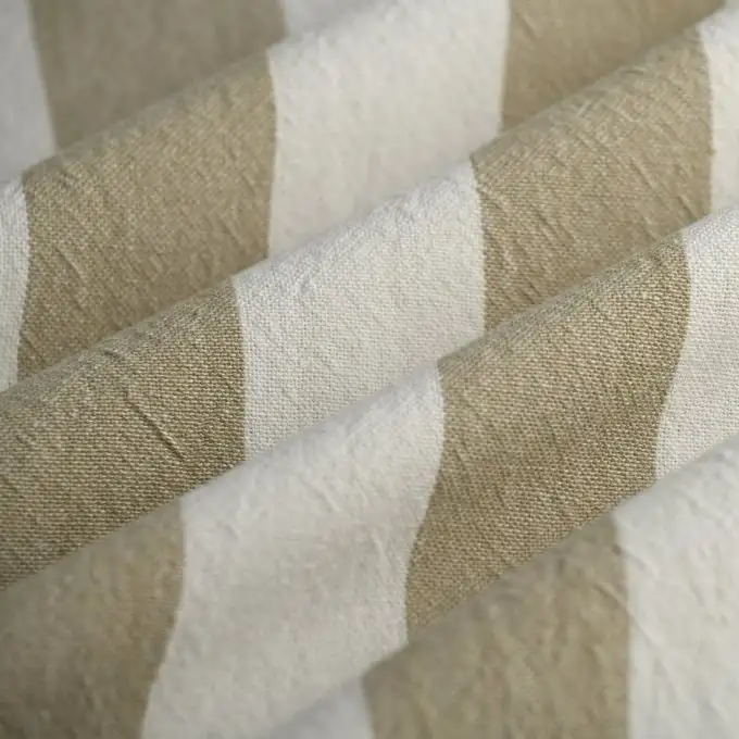 Tessuto antimacchia strisce taupe