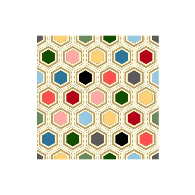 Tessuto patchwork esagono geometrico