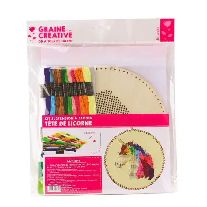 Kit Ricamo su Legno Sospensione Unicorno - Graine Creative