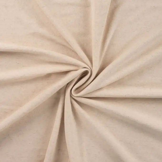 Maglia cotone lino unita ecru