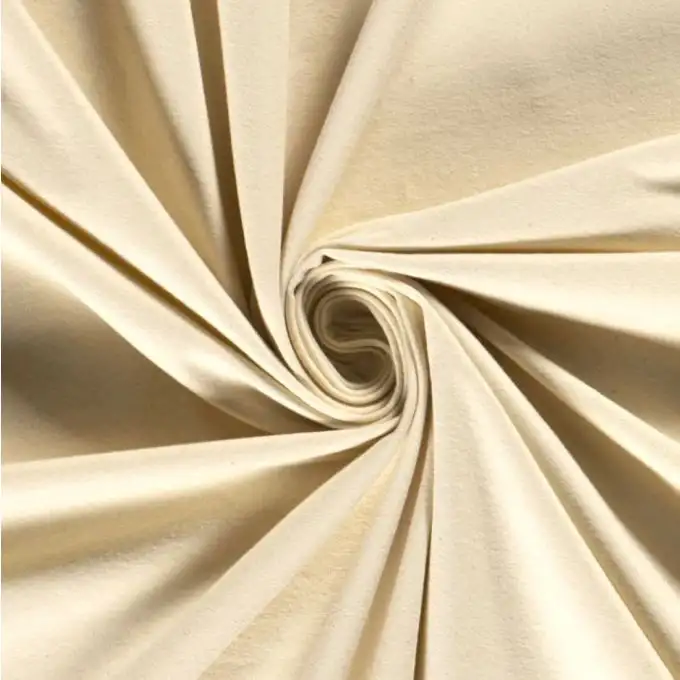 Tessuto jersey cotone elastan unito non tinto