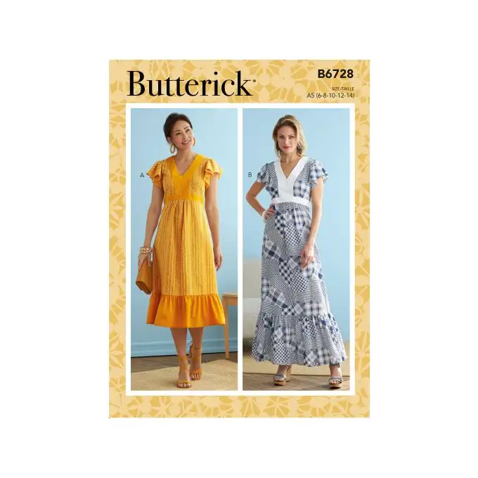 Modello Butterick B6728A5 Abito Donna 34-42