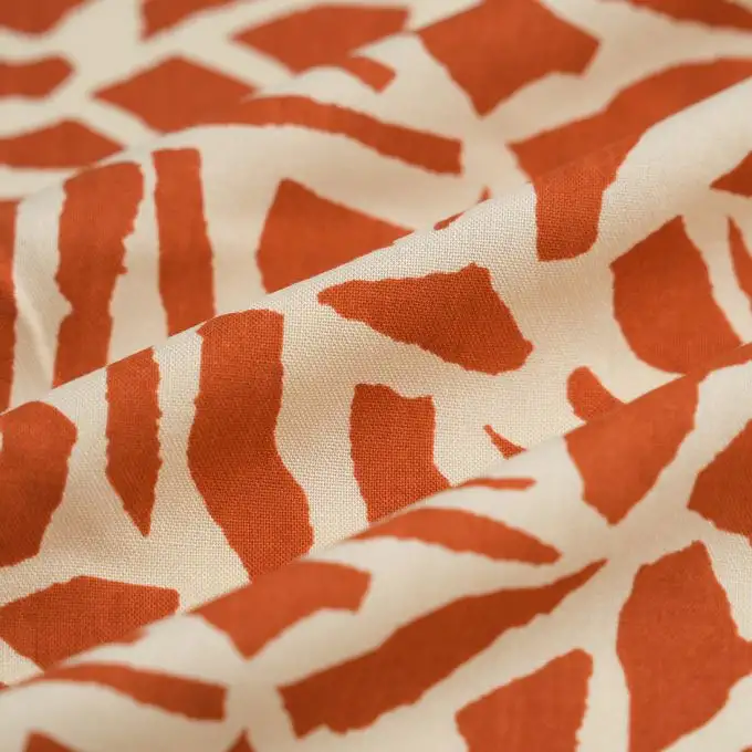 Tessuto popeline viscosa carta caramello ecru