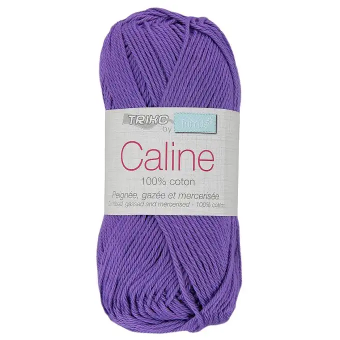 Gomitolo filato Caline 50g 100% cotone mercerizzato - Col. 129 Viola