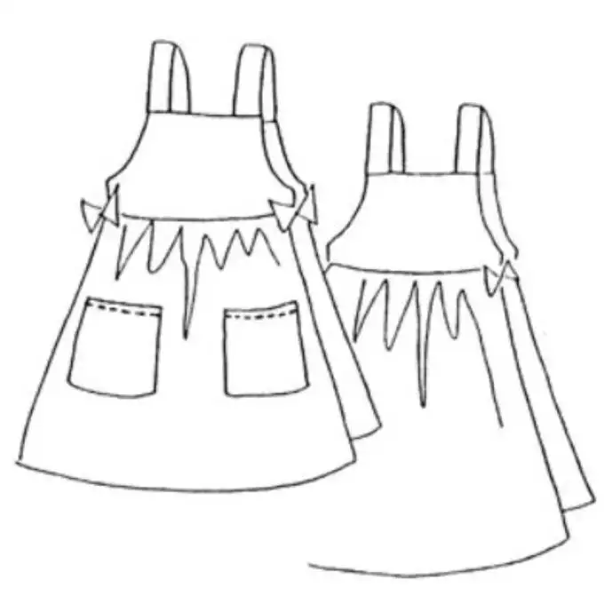 patron frégoli 106 - grembiule a bretelle bambino 4 10 anni