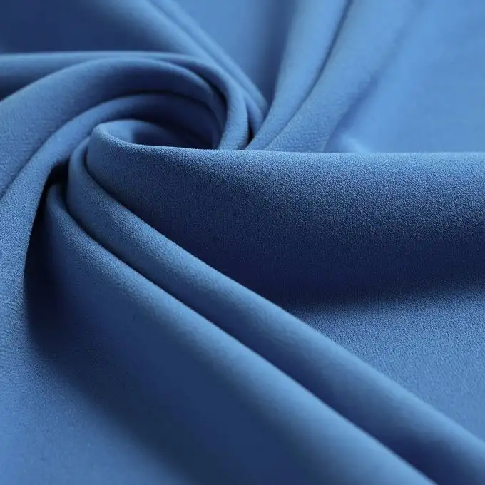 Tessuto crepe unito Suzy blu