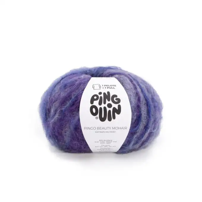 Gomitolo di filato per maglieria Beauty mohair blu - Pingouin