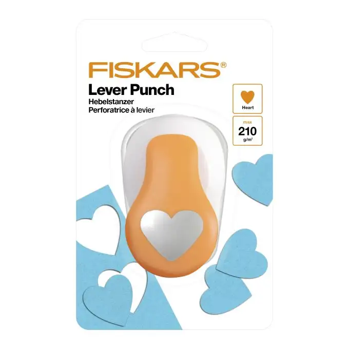 Perforatrice a leva - motivo cuore - Fiskars