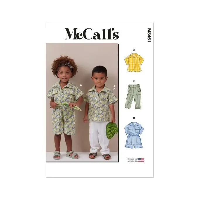 Modello Mc Call's M8461A Top e tutina bambino da 71 cm a 102 cm
