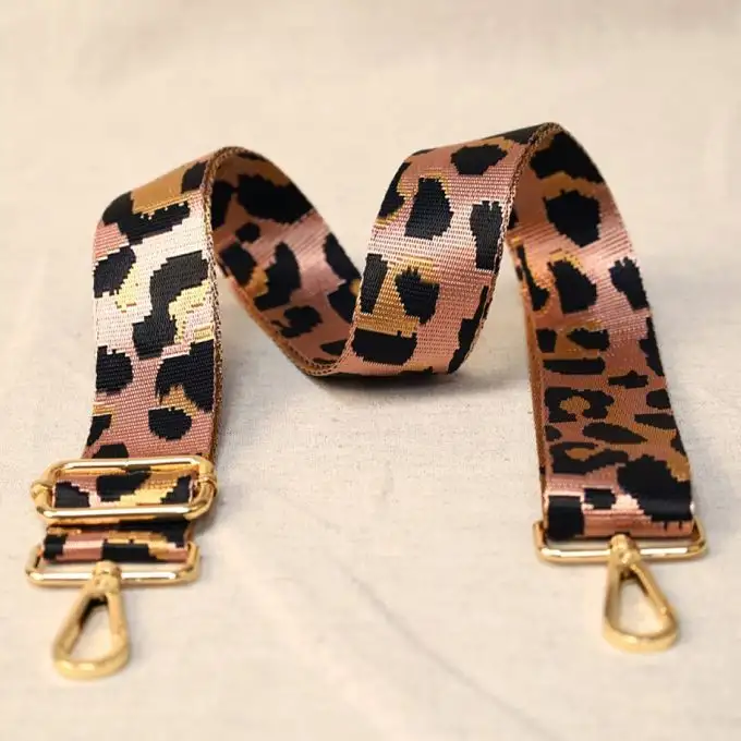 Cinghia a tracolla leopardo rosa 40 x 140 cm