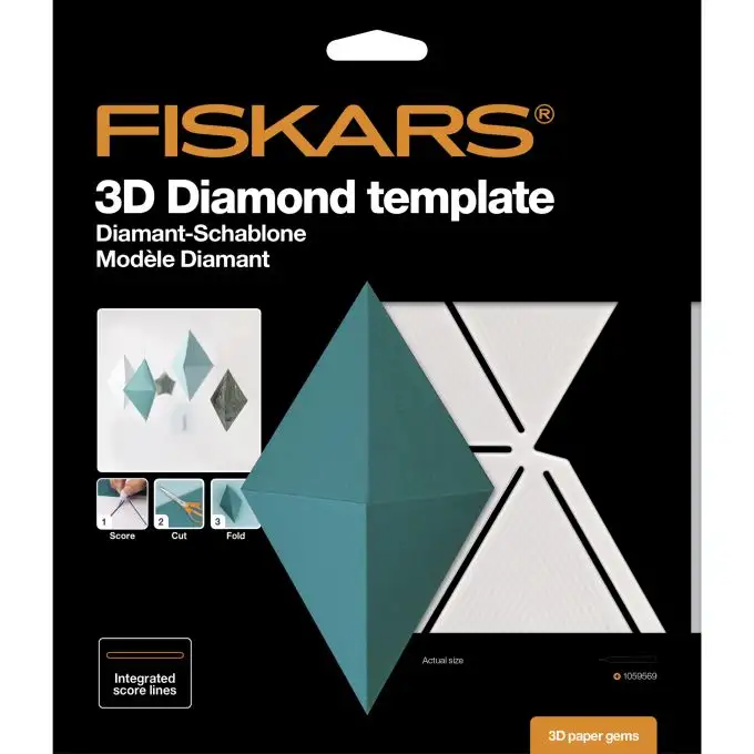 Modello di creazione forma 3D carta diamante - Fiskars