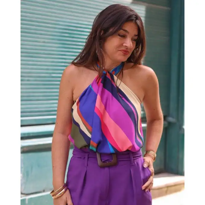 Modello pareo abito camicetta donna dal 34 al 48 Clématisse Pattern