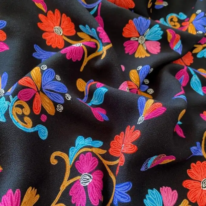 Tessuto crepe di viscosa Imagine multico - My Dress Made