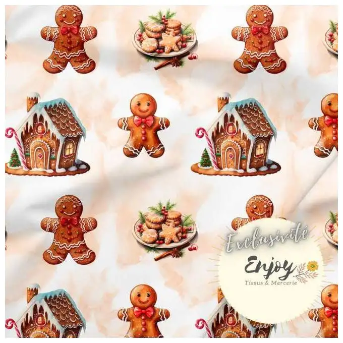 Tessuto Jersey Pan di Zenzero Beige venduto al metro