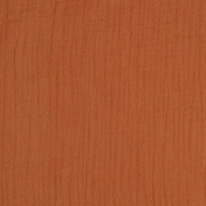 Tessuto doppio garza unito bio marrone