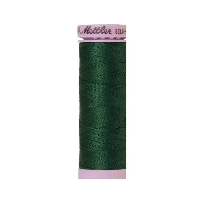 Bobina di filo mettler silk finish cotone 150m verde foresta col 0905