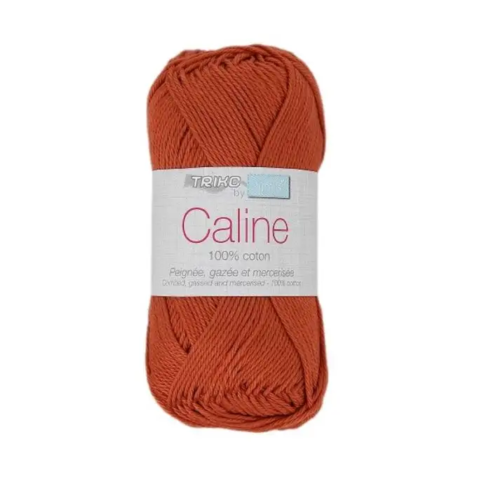 Gomitolo filato Caline 50g 100% cotone mercerizzato - Col. 109 Terracotta