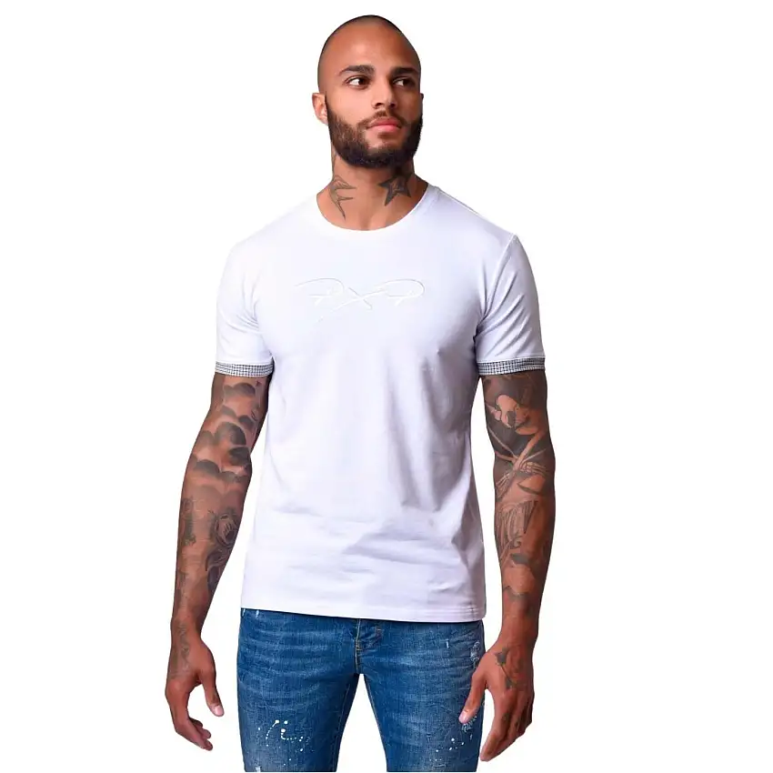 T-shirt a maniche corte con polsini a scacchi Project X Paris