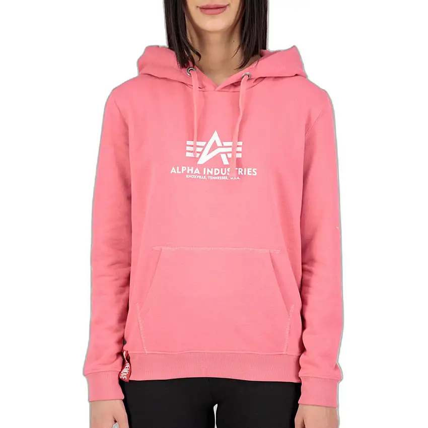 Felpa a girocollo con cappuccio da donna Alpha Industries New Basic