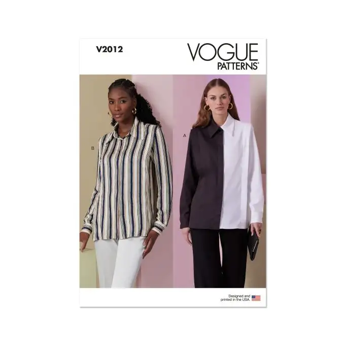 Modello Vogue V2012H5 Donna Camicia ampia 34 al 42