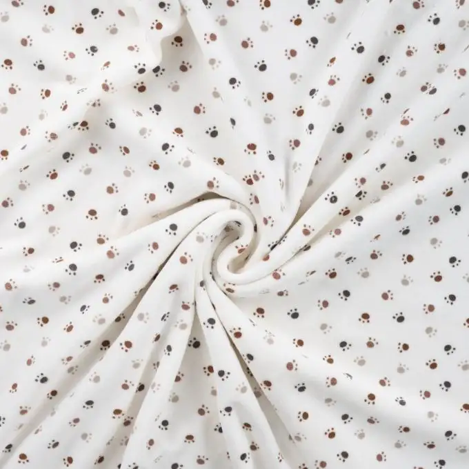 Tessuto velluto stampato piccolo passo multicolore