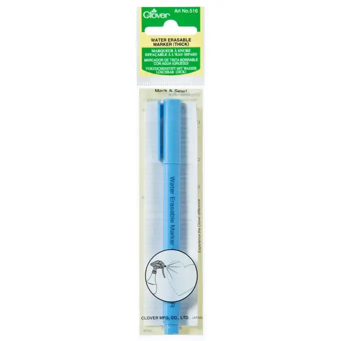 Penna in tessuto cancellabile blu spesso - Clover