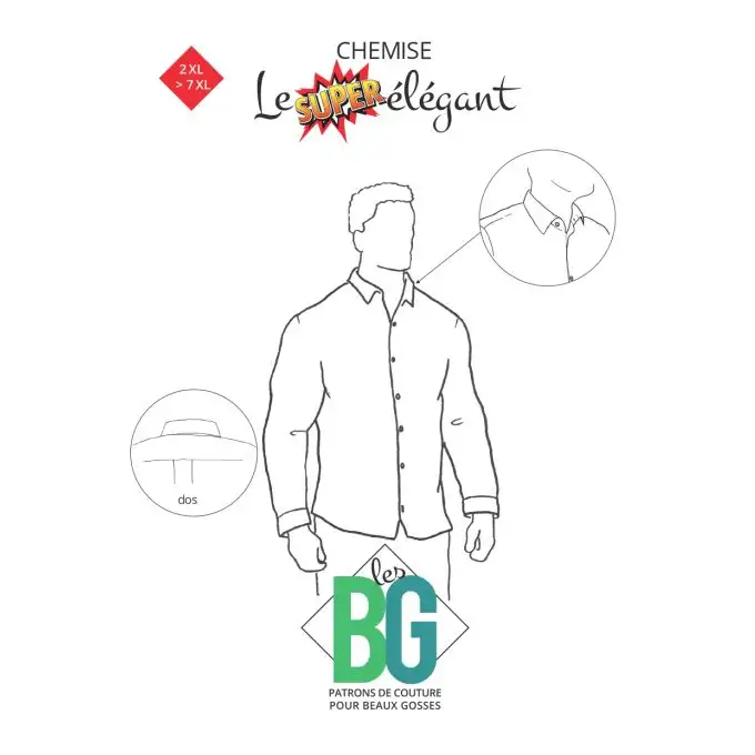 Camicia uomo super elegante taglie 2XL 7XL