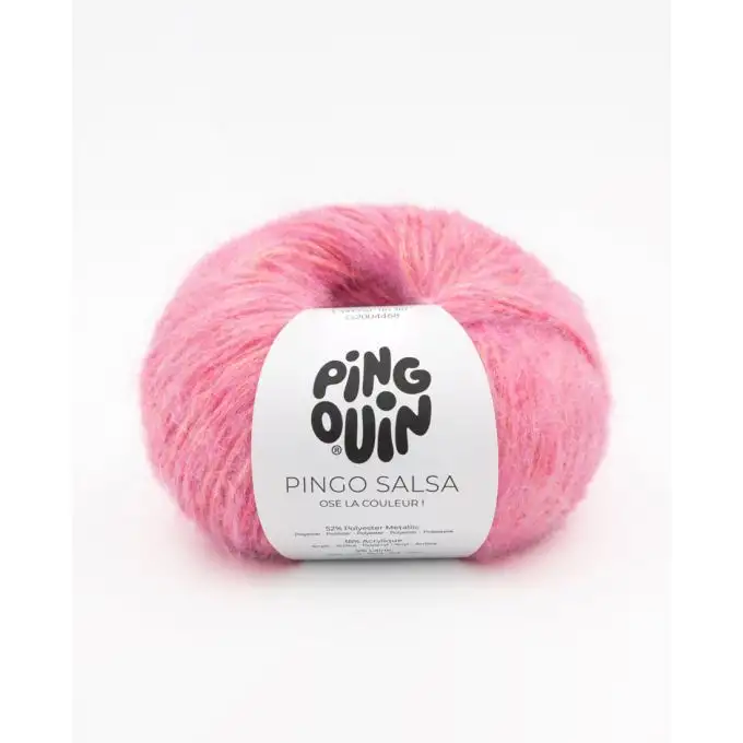 Pelota di filato da maglieria Salsa rosa vivace brillante - Pingouin