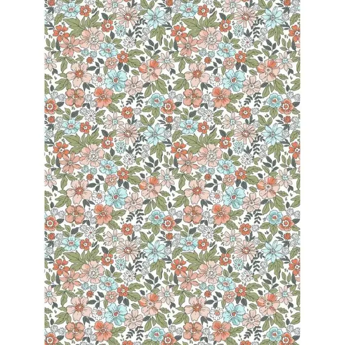 Tessuto cotone pensiero bianco