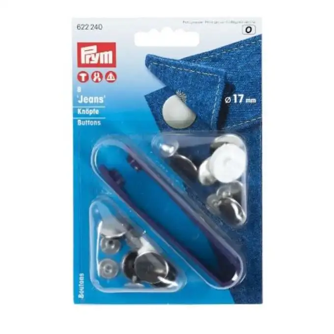 Bottoni jeans a rivetto cucitura liscia 17 mm argento