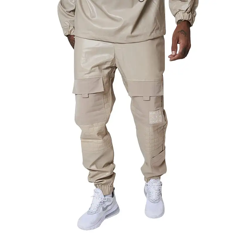 Pantaloni da jogging in similpelle con inserti trapuntati Project X Paris