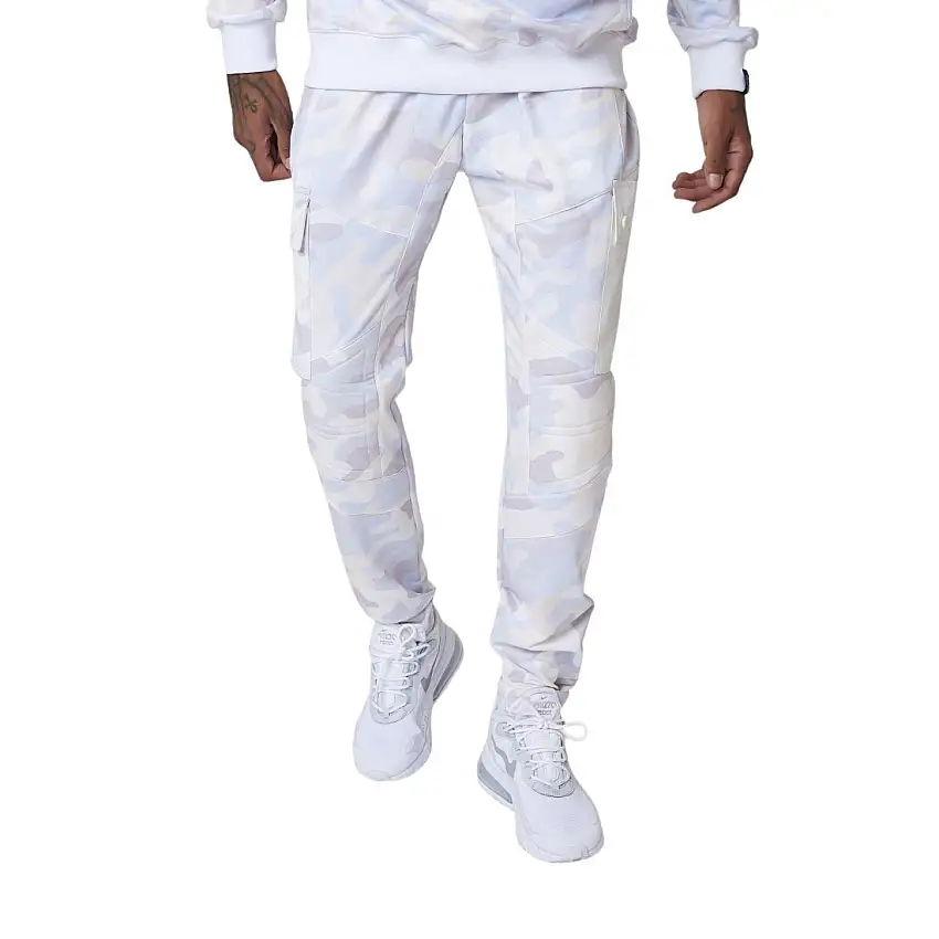 Pantaloni da jogging con motivo camouflage, inserti biker Project X Paris