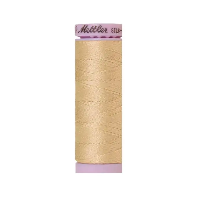Bobina di filo mettler silk finish cotone 150m sabbia col. 1000