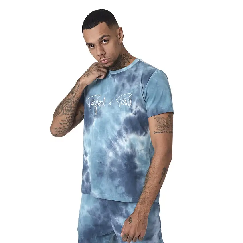 T-shirt Tie & Dye con ricamo del logo di base sul petto Project X Paris