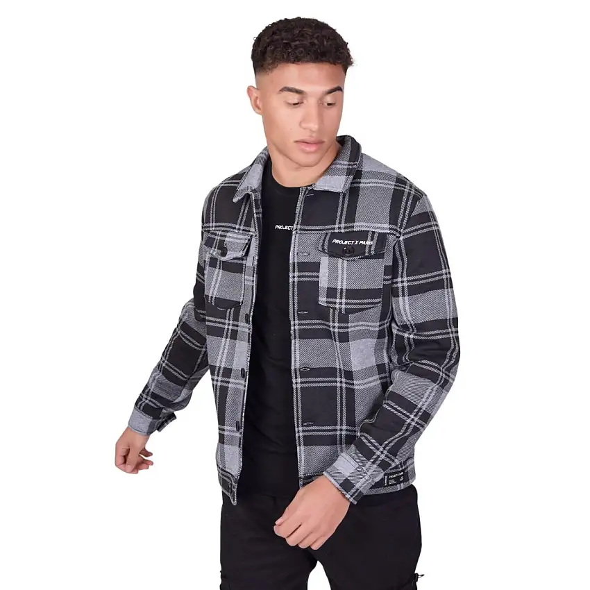 Sovracamicia in pile a quadri Project X Paris