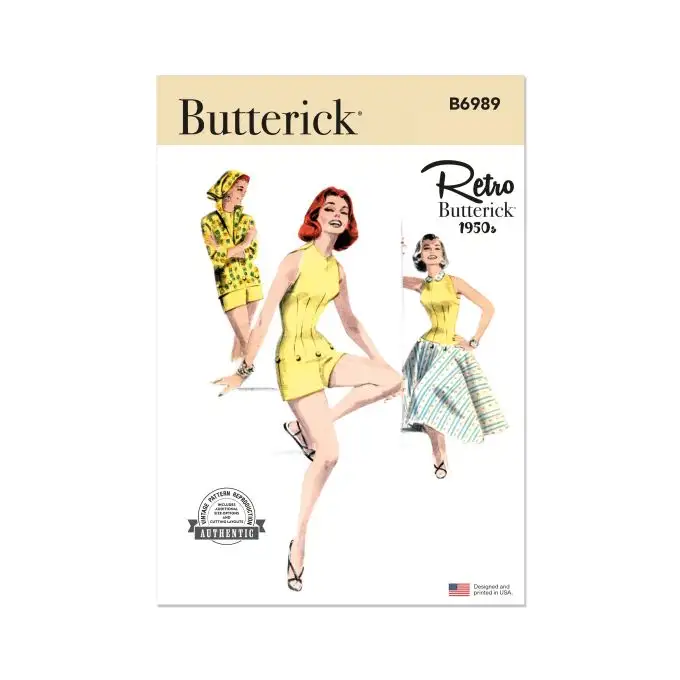 Modello Butterick B6989U5 Donna Tuta corta dal 44 al 52