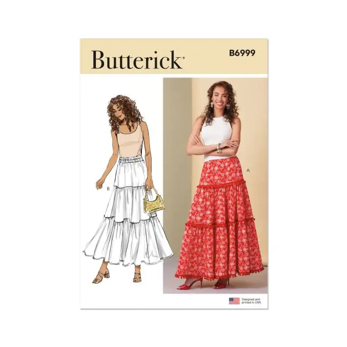 Modello Butterick B6999K5 Donna Gonna ampia dalla 40 alla 48