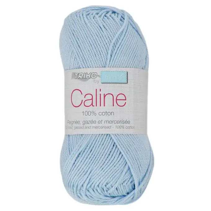 Pelote fil per maglieria Caline 50g 100% cotone mercerizzato - Col. 140 Blu chiaro