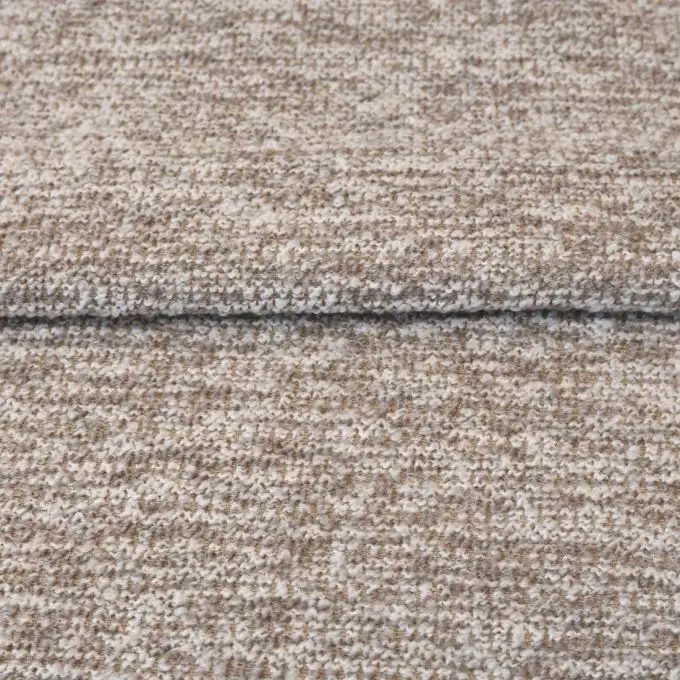 Tessuto bouclé misto taupe