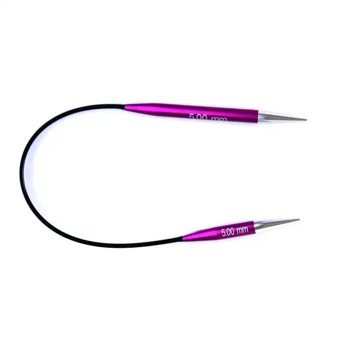 Aghi circolari fissi Zing 25 cm x 5 mm - Knit Pro