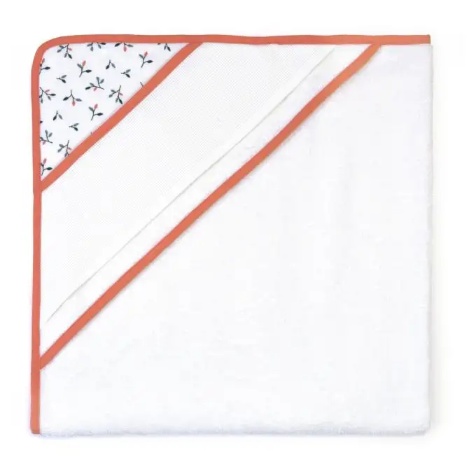 Accappatoio spugna foglia arancione punto croce