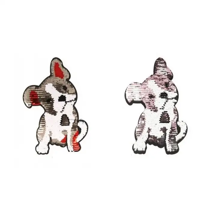 Toppa Termoadesiva Cane Paillettes 13 x 22 cm - Mediac