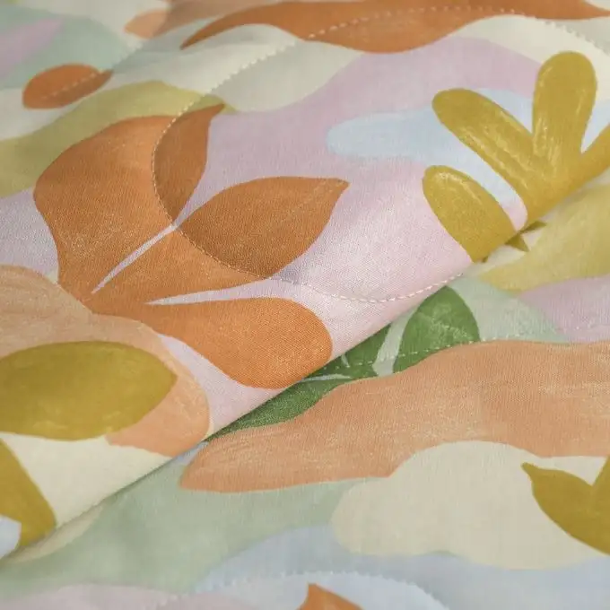 Tessuto trapuntato cotone lavato paradiso multicolore