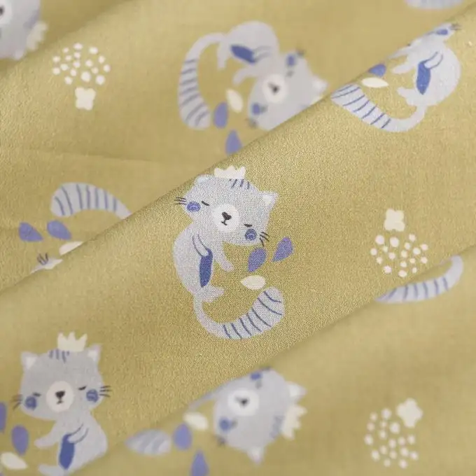 Tessuto popeline cotone volpe vegetale terracotta