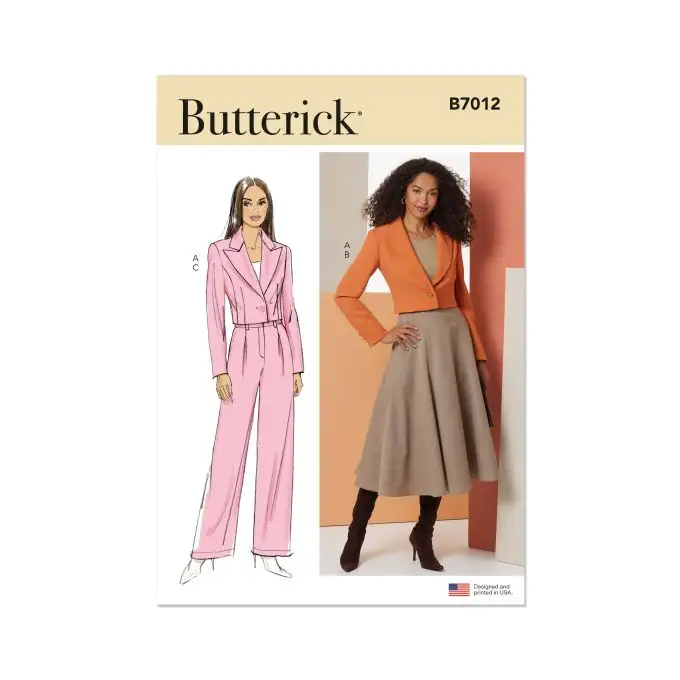 Modello Butterick B7012K5 Donna Giacca e gonna svasata 36 a 44