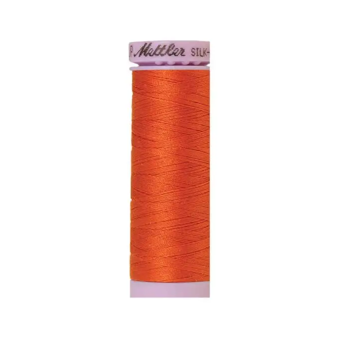 Bobina di filo mettler silk finish cotone 150m arancione col. 6255