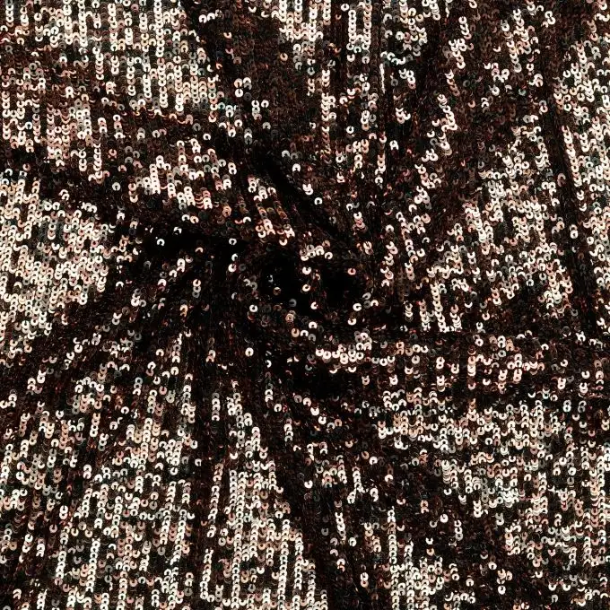 Tessuto in paillettes bronzo