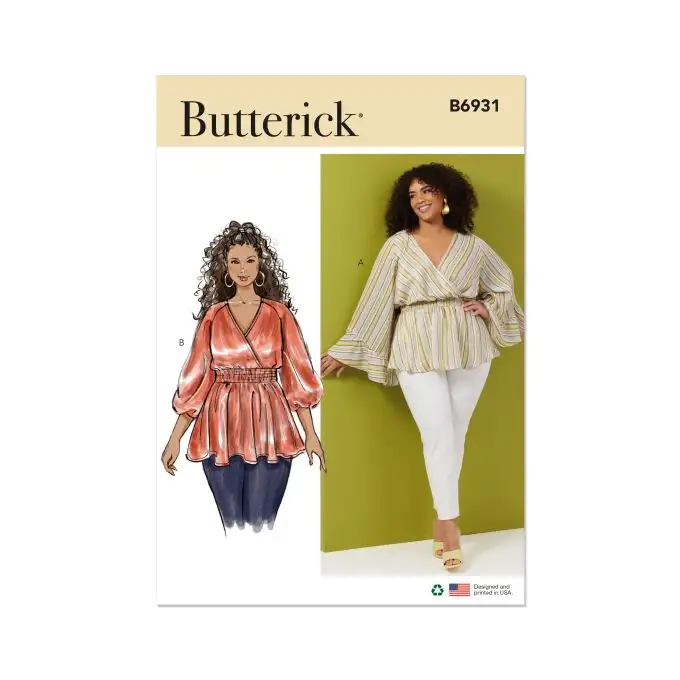Patron Butterick B6931W2 Top Donna 48-56
