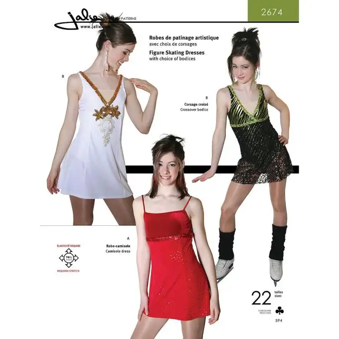 Modello Jalie 2674 abito pattinaggio artistico taglia impero bambino adulto